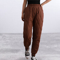 Quần mùa đông nữ họa tiết hình thoi