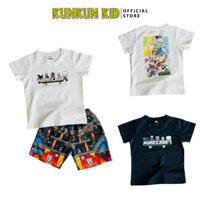 (Quần mua riêng) Áo trẻ em chất cotton co giãn 4 chiều in 3D ACT0001 size đại từ 10-60kg Kunkun Kids