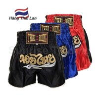 Quần Muay Thái Boxing Chính Hãng Chất Liệu Satin Hàng T019 Thái Lan Muay thai Băng Quấn Tay Muay Thai Shorts