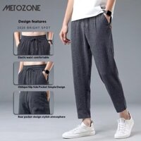 Quần nam cotton mỏng mùa hè và vải lanh khô nhanh quần áo liền quần