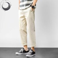 Quần Nam Cotton Và Vải Lanh Crop Quần Thoải Mái Thoáng Khí Nhẹ