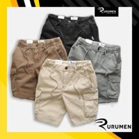 Quần Nam Kaki Túi Hộp RURUMEN Kaki Co Giãn Big Size Màu Đen, Kem, Xám, Da Bò