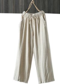 Quần nam ống rộng lưng thun bản lớn chất liệu đũi cao cấp 123 - Trắng - 2XL