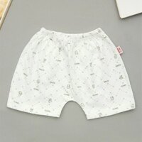 Quần ngắn in hình thú xanh IQ Baby màu trắng