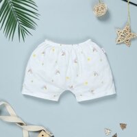 Quần ngắn in thuyền IQ Baby màu trắng