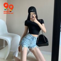 Quần Ngắn Jean Nữ Rách Tà Gợi Cảm