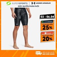 Quần Ngắn Nam Under Armour Heatgear Isochill Printed - Đen  - 1383778-002