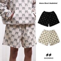 Quần Ngắn Nỉ Bông Monogram Shorts LANILA - Màu Đen/ Begie