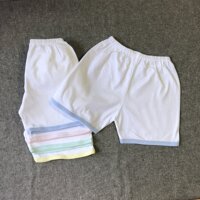 QUẦN NGẮN SƠ SINH CAO CẤP TRẮNG VIỀN MÀU VẢI COTTON 100% HÀNG JOU