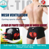 Quần Ngắn Xe Đạp X-TIGER Lót 5D GEL - Đệm Mông Chống Ê Chính Hãng