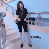 Quần ngố bigsize 58-90kg KimFashion,Quần biker bigsize chất jean cao cấp không xù nhão