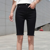 Quần ngố bigsize 60-90kg, quần biker bigsize Jean Đen 7 Tấc Co Giãn Bigsize NGOD4