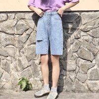 Quần ngố bigsize kimfashion, quần ngố ống rộng cạp lưng cao bigsize BGN-06 60-80kg