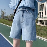 Quần ngố jean bigsize KimFashion, quần short ống rộng cạp lưng cao Fullsize 45-90kg NBG-03