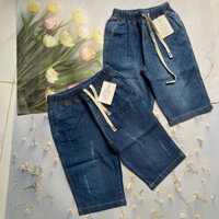 Quần ngố jean mềm co giãn mạnh cho bé gái size 38kg-47kg, lưng thun - QD110