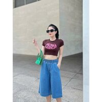 Quần ngố Jeans lưng thun