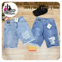 Quần Ngố Nữ Jean Cotton Thêu Logo Siêu Thời Trang - Hàng Có Sẵn _ Ảnh Thật