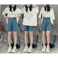 Quần Ngố Nữ Jeans Dáng A Form Rộng QJ4268