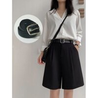 Quần ngố nữ vải đẹp cạp cao