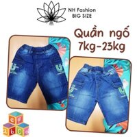 Quần ngố túi hộp cho bé trai SIZE NHÍ đến 23kg, Quần ngố jean thời trang - NH Bigsize Shop