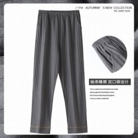 Quần ngủ cotton nam quần Âu rộng rãi quần mặc nhà quần mặc nhà cho nam trung niên quần mặc nhà thẳng có thể mặc bên ngoài quần ngủ 25.04.01