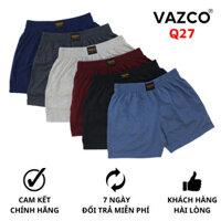 Quần ngủ Nam nữ VAZCO Q27 chất liệu vải thun cotton thấm hút cực tốt - Đỏ Đô - XL  dưới 60kg