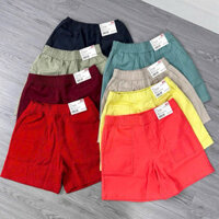 (Quần Nhập) Quần Short Đùi Kaki Mềm Uniqlo Trơn Cạp Cao, Đai Lưng Thun Có Dây unisex Nam/Nữ