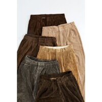 Quần nhung tăm ống rộng unisex 2hand Nhật vintage, bụi bặm, thời trang