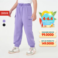 Quần nỉ bé gái CANIFA cạp chun túi hộp hai bên form rộng 1BP23W007