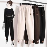 quần nỉ bo gấu nữ chất umi nỉ cao cấp dày dặn mịn đẹp không bai không xù mã 72 cạp chun có dây rút