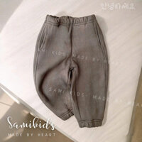 Quần nỉ bông bé trai bé gái, kiểu dáng bomber mặc mùa đông siêu ấm từ 3-36M WQ146N