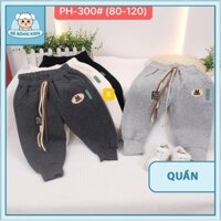 Quần Nỉ Cho Bé, Quần Nỉ Dài Thu Đông Dành Cho Bé (Mã PH-300), Quần Nỉ Dài Bông Cotton Thêu Chữ M (Size 80-120)