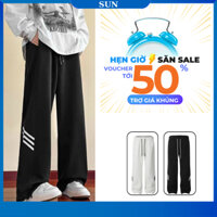 Quần nỉ có dây rút SUN ống chất hai da form suông rộng, phong cách cá tính năng động, trẻ trung cho mọi người