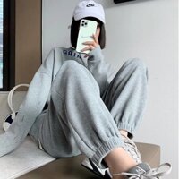 Quần Nỉ Jogger Bo Chun Form Rộng Chất Nỉ Thun Gạo Phong Cách Thể Thao