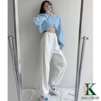 Quần nỉ jogger nữ ống BOOM form rộng bo gấu kiểu dáng thể thao cạp lưng chun hoạ tiết mông trái tim Ulzzang Unisex