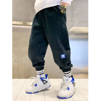 Quần nỉ lót lông mặc đại hàn cho bé trai 2025