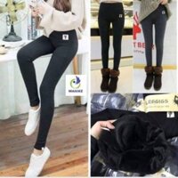 Quần nỉ lót lông_quần legging mùa đông siêu ấm lưng cạp cao giữ nhiệt leggin ôm bó vải dày dặn - Hàng mới về