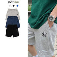 Quần nỉ ngắn S&P Stay & Play Local Brand Form slim-fit, collor Đen/ Xanh Dương / Xám giữ ấm tốt