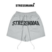 Quần Nỉ Ngắn STRESSMAMA NOKANSAI form trên gối màu xám (tặng kèm túi vải canvas rây rút)