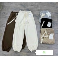 Quần Nỉ Nhung Tăm loại 1 phong cách Jogger bo gấu dày dặn thời trang QN01