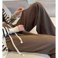 Quần nỉ tăm lót lông KIMI dáng xuông, quần nữ mùa đông nhiều màu xinh xắn Q02