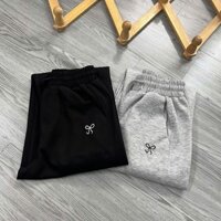 quần nữ dáng bo gấu dáng  jogger  vải mì nỉ cạp chun lưng cao