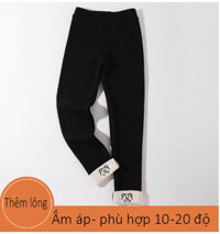 Quần nữ mùa đông ấm áp mã YN001 - Len tăm - Đen - 140