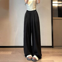 Quần nữ ống rộng vải đũi mát nhiều màu cạp cao