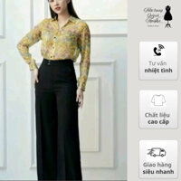 Quần nữ ống suông khóa cạp 2 khuy sang trọng