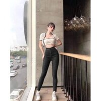 Quần nữ quần jean nữ lưng cao lưng thun co giãn Q7