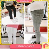 Quần ôm bé trai và bé gái 7-14 tuổi, Quần treging cho bé vải cotton dày dặn mềm mịn không bai xù