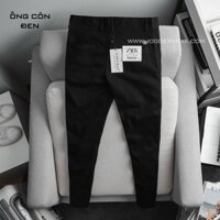 Quần Ống Côn, Quần Kaki Nam Nữ Ôm Dáng - Kaki Cao Cấp Za.r [Đen]