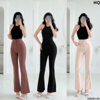 Quần ống loe flare lưng siêu cao dáng dài vải tuyết mưa mẫu thiết kế HQJeans 520 HQ111