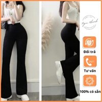 Quần ống loe legging cotton nữ lưng cao, quần legging cạp cao dài MS88 Xưởng may Ngọc Khánh